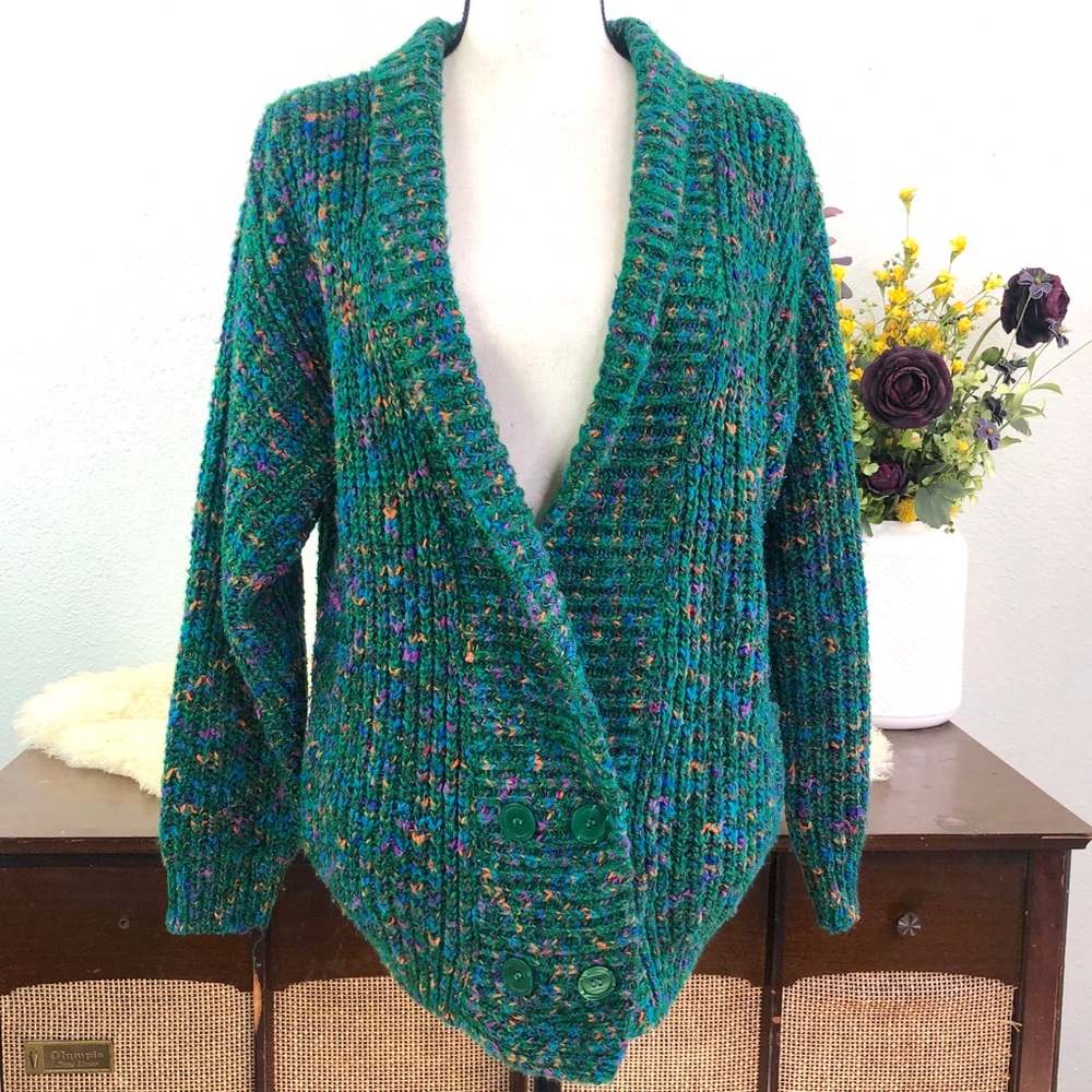 Vintage 80s 90s multicolored oversized grandpa